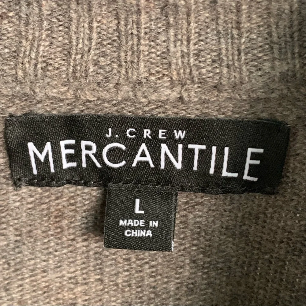 Men’s J. Crew Mercantile Sweater 1/2 Zip Ribbed Mock Neck Size Large style J7417